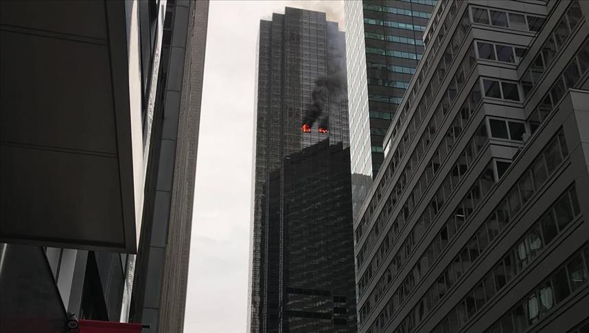 مصرع شخص جراء حريق اندلع في الطابق الخمسين من برج ترامب بنيويورك