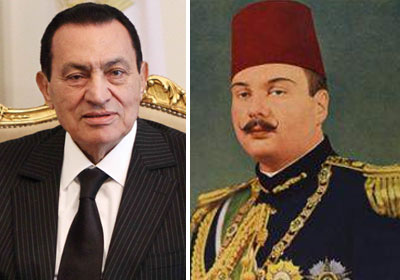 الملك فاروق الأول والرئيس السابق محمد حسني مبارك