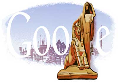 أدرج محرك البحث العالمي (جوجل) تمثال "نهضة مصر" الشهير في صفحته وضمن شعاره
