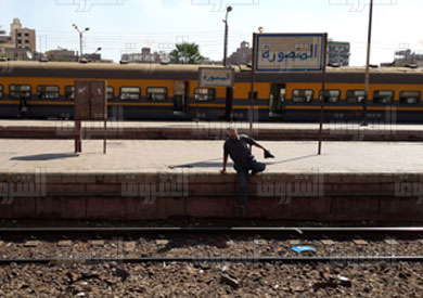 محطة المنصورة كما تبدو هادئة - تصوير: نعمان سمير
