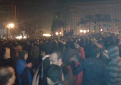 ميدان التحرير الآن وسط تزايد المحتشدين فيه