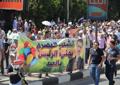 مسيرة مؤيدة لـ«مرسي» من مصطفى محمود
