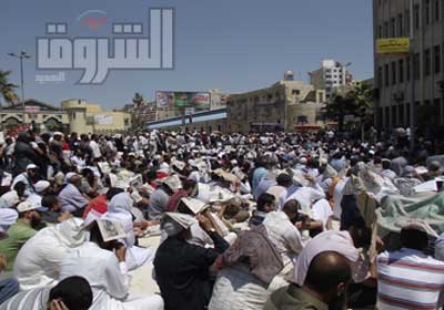 السلفيون سيطروا على مظاهرات الإسكندرية أمس تصوير  أحمد بدراوى