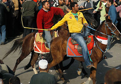 لقطة أرشيفية من موقعة الجمل