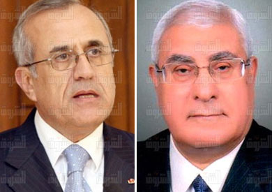 الرئيسان المصري عدلي منصور واللبناني العماد ميشال سليمان