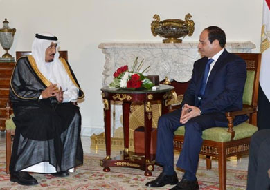 الرئيس عبد الفتاح السيسي، والملك سلمان بن عبد العزيز