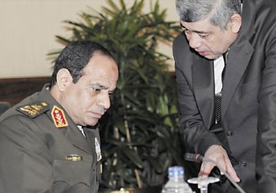 السيسي ومحمد إبراهيم وزير الداخلية