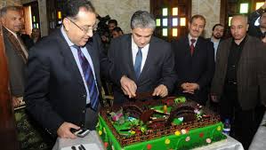 مصطفى مدبولي وزير الإسكان والمجتمعات العمرانية، وخالد فهمي وزير البيئة