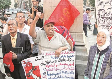 احتجاجات العمال لا تنتهي رغم تغيير الوزراء- تصوير هبة الخولي