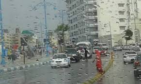 أمطار غزيرة على مدن الساحل الشمالي بمطروح