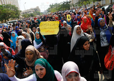 مسيرة لطالبات الأزهر - تصوير: مجدي إبراهيم