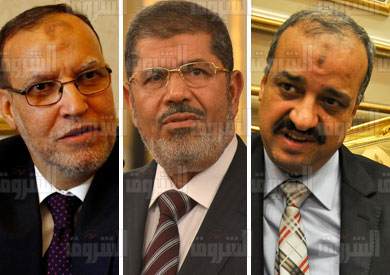 محمد البلتاجي ومحمد مرسي وعصام العريان