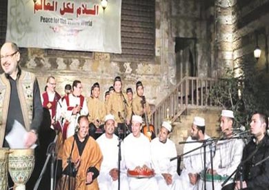 جانب من حفلات الإنشاد الديني بقبة الغوري