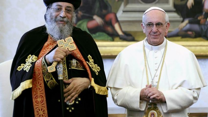 مصدر كنسي: «تواضروس» لن يستقبل بابا الفاتيكان بمطار القاهرة