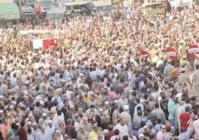 جنازة عسكرية مهيبة لقائد كتيبة الصاعقة بمركز ايتاى البارود