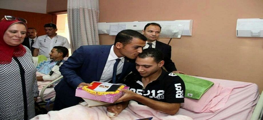 وفد من «جامعة طنطا» في «المعادي العسكري» لزيارة مصابي القوات المسلحة