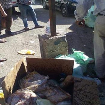 حلوان تضبط 107 كيلو لحم غير صالح للاستخدام الادمي