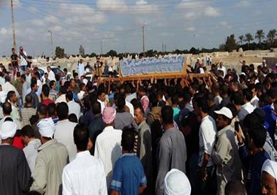 تشييع جثمان شهيد الإسماعيلية ضحية حادث كمين زغدان