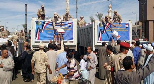 القوات المسلحة توزع مليون عبوة غذائية جديدة