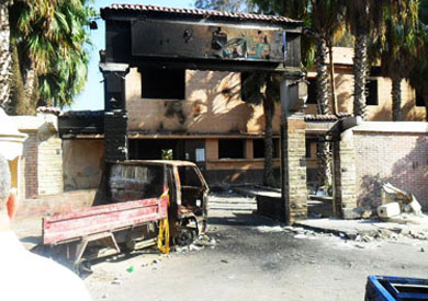 حرق قسم شرطة حوش عيسى