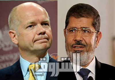 وزير الخارجية البريطاني و الرئيس محمد مرسي