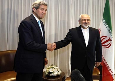 وزيرا الخارجية الأمريكى جون كيرى ونظيره الإيرانى محمد جواد ظريف