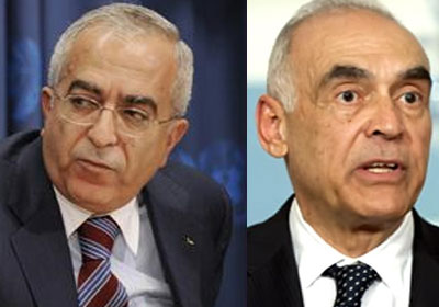 محمد كامل عمرو وزير الخارجية المصري ــ سلام فياض رئيس الوزراء الفلسطينى