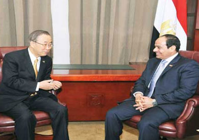 لقاء الرئيس السيسي والأمين العام للأمم المتحدة، بان كي مون