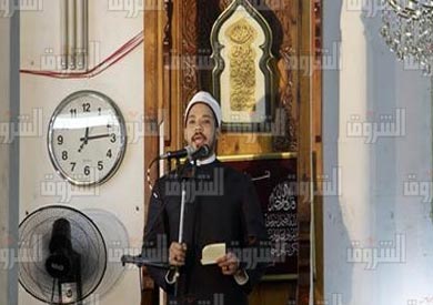خطبة الجمعة في مسجد السيدة نفيسة بحضور وزير الأوقاف - تصوير: أحمد عبد الفتاح