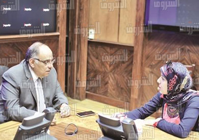 شريف وديع في حوارة مع محررة «الشروق»- تصوير أحمد عبد اللطيف