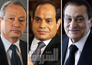 مبارك وعبد الفتاح السيسي وساويرس