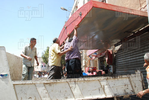 حملة إزالة الإشغالات من شارع الهرم - تصوير: مجدي أبو الفتوح