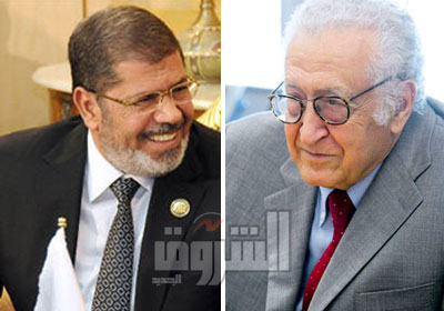 الرئيس محمد مرسى والاخضر الابراهيمى