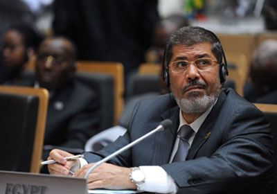 الدكتور محمد مرسي رئيس الجمهورية في قمة إفريقية سابقة بإثيوبيا