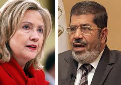 د. محمد مرسى وهيلارى كلينتون