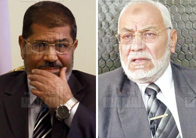 مهدي عاكف المرشد الأسبق والرئيس المعزول محمد مرسي