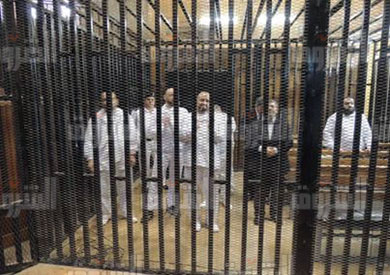 الرئيس المعزول محمد مرسى خلال محاكمته