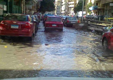 غرق شوارع الغربية بسبب مياه الأمطار-ارشيفية