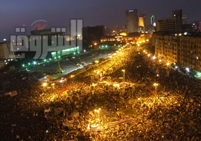 ميدان التحرير ليلاً - تصوير: كريم عبد الكريم