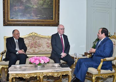 السيسي وزعيم الأغلبية الألمانية