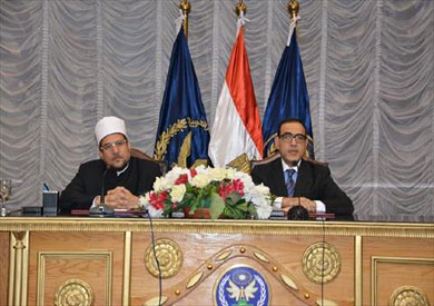 وزير الاوقاف خلال ندوته بإكاديمية الشرطة