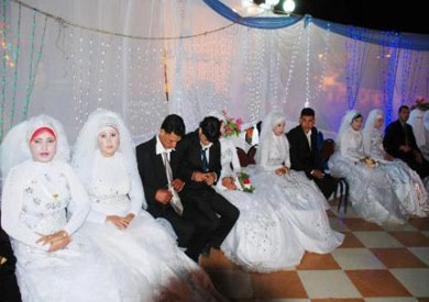 زفاف جماعي لـ188 عريس وعروس بكفر الشيخ