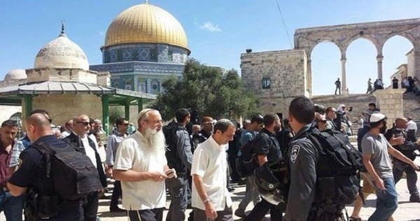 مستوطنون يقتحمون ساحات المسجد الأقصى بحراسة القوات الإسرائيلية