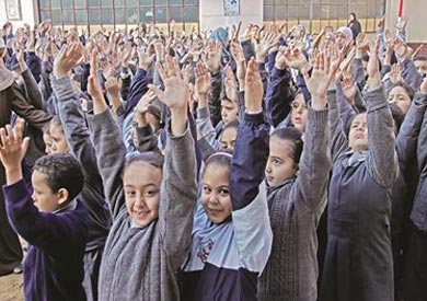 تعليم مدارس حكومية مدارس شبرا القومية اول يوم دراسى 2010 تصوير مجدى ابراهيم