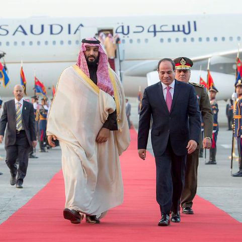 الرئيس عبد الفتاح السيسي، وولي العهد السعودي، الأمير محمد بن سلمان بن عبد العزيز