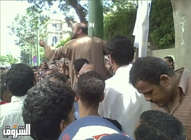 صورة ارشيفية من وقفة احتجاجية لعمال المصرية للاتصالات