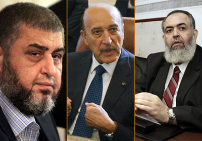حازم أبو إسماعيل وعمر سليمان وخيرت الشاطر