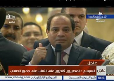 السيسى يحضر قداس عيد الميلاد بالكاتدرائية