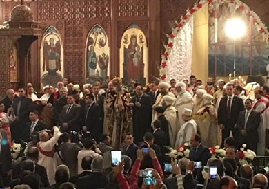 السيسى يحضر قداس عيد الميلاد بالكاتدرائية