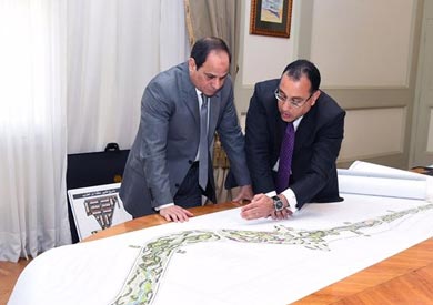 السيسى ووزير الاسكان مصطفى مدبولى ارشيفية